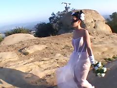 Hot & horny bride in DP action tube porn video