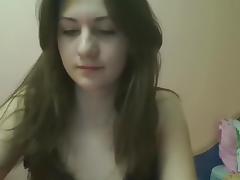 immature hottie strips on a webcam show tube porn video