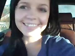 Breasty Ellen sucks ramrod in the car tube porn video