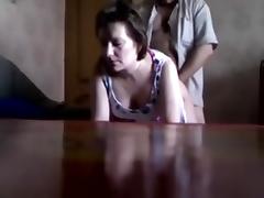 Hidden cam showing a Russian unfaithful wife fucked doggystile by her lover. tube porn video