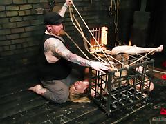 dungeon cage @ asymmetric bondage tube porn video