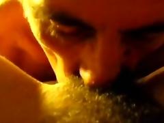 Hubby licks and toys my hairy cunt tube porn video