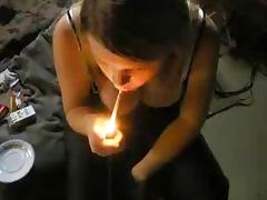 Blonde smoking cigarettes and sucking dick tube porn video