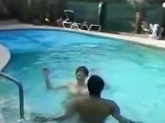 big beautiful woman interracial wife copulates a darksome mate at the pool tube porn video