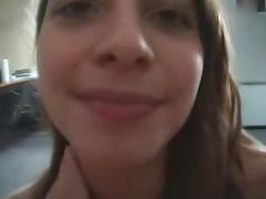 Fascinating legal age teenager Melinda sucks her 1st schlong on camera tube porn video