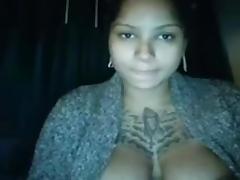 My beautiful ebony tatas on webcam tube porn video