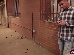 Colby Keller and Dato Foland meet and have really good sex in the alley tube porn video