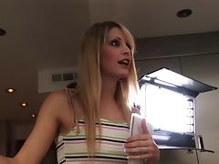 Pretty blonde Lacie Heart lets a lucky man fuck her bumhole tube porn video