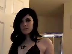 Hot goth girl sucking off her boyfriend tube porn video