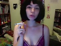 hot smoking webcam girl tube porn video