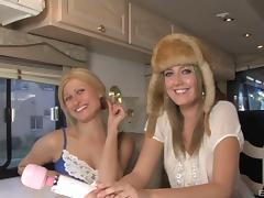 Girls in the RV get to sample the pleasures of big black cock tube porn video