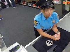 Busty police officer pawns her stuff and nailed to earn cash tube porn video