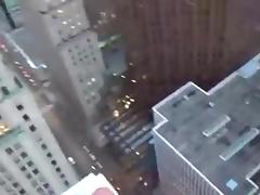 43rd floor balcony blowjob and cumshot tube porn video