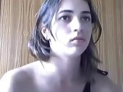 Webcam Dark-haired immature tube porn video
