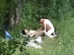 Hot sex of my boyfrend and his hot excited GF in forest tube porn video