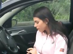 Amateur foot fetish in a car before a hardcore fucking tube porn video