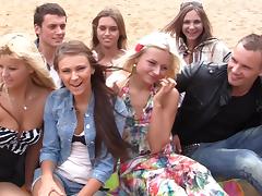 Autumn & Grace & Molly & Olie & Savannah in outdoor orgy movie with hot student chicks tube porn video