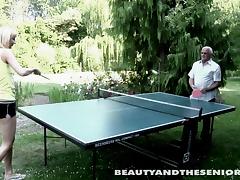 After smashing a perfect shot at the table lady is tempted to see if he will nail her pussy with the same perfection tube porn video