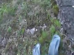 Pantyhose fuck in the forest tube porn video