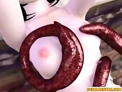 3d animated girl drilled allhole by tentacles tube porn video