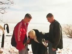 Mom Blowjob Outdoor with NOT her 2 Sons tube porn video