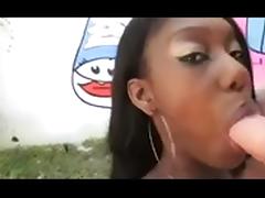Pretty Ebony girl - she deserve more Cum tube porn video