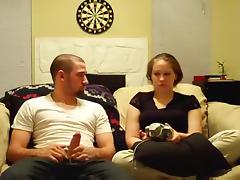 Hot amateur porn of a video-games-loving couple tube porn video