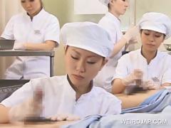Japanese nurse working hairy penis tube porn video