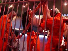 Bad girls in prison end up having a wild orgy in their cell tube porn video
