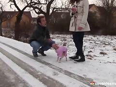 Filling up her pink pussy with his warm sticky man juices tube porn video