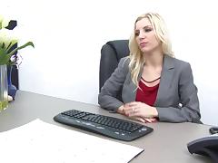 Ashley Fires is a very naughty boss in the mood to fuck an employee tube porn video