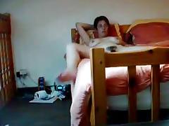 My enjoyable woman masturbating on sofa caught by hidden webcam tube porn video