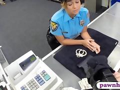 Busty police officer fucked by pawn man to earn extra money tube porn video