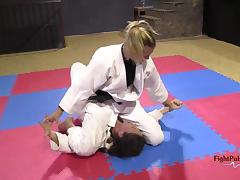 Girls wrestling in kimonos (pindown match) tube porn video