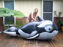 Monroe on a whale in the Rain tube porn video