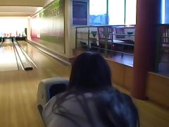 Nessa Devil in amateur girl gives ultimate blowjob in a bowling alley tube porn video