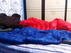 Sleepingbag down Fetish tube porn video