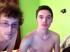 Seductive gay is having a good time in the apartment and memorializing himself on computer webcam tube porn video