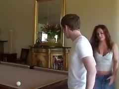 Losing at pool gets you smothered tube porn video
