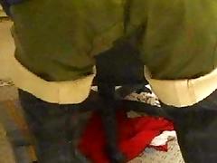 nlboots - green leather trousers + rubber boots tube porn video
