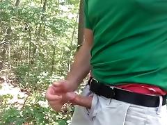 Jerking off outside in public. Talking and cumming likewise tube porn video