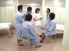 Hardcore big tits Japanese nurse gets gangbanged in the hospital tube porn video