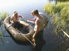 Threesome at the lake with a horny Russian slut that craves dick tube porn video