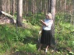 Soldier finds an old lady in the woods and fucks her tube porn video