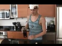 Black gay shoves his cock in white hunk's anus tube porn video