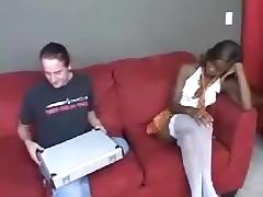 Black slut gets boned and receives a facial tube porn video