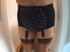 Crossdresser School Girl Pleated Skirt and seockings tube porn video