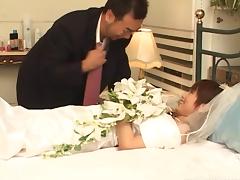 Japanese bride fucking her new husband on a webcam tube porn video