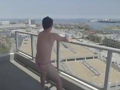 Balcony pleasure tube porn video