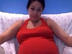 Pregnant immature girlfriend on webcam tube porn video
